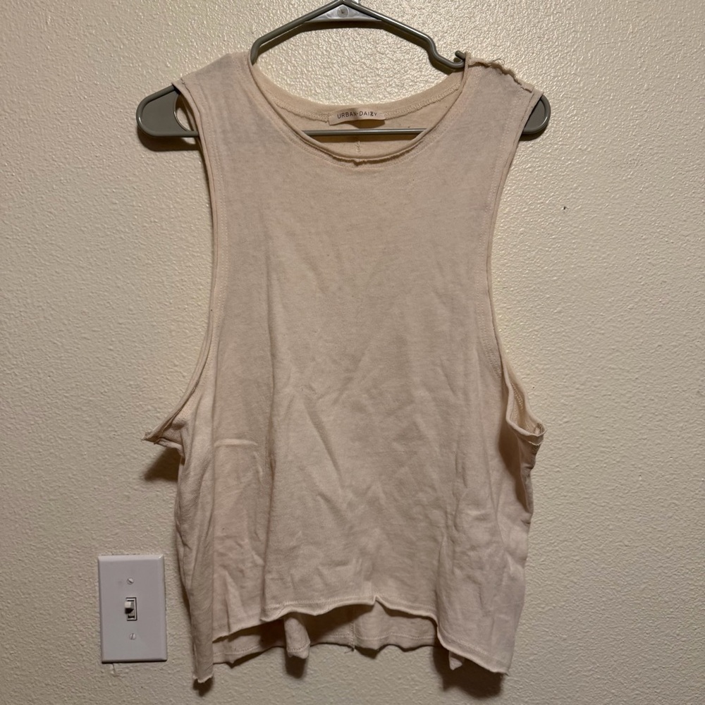 Urban Outfitters Cream Muscle Tee